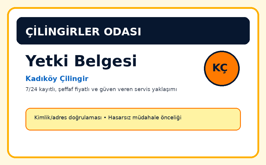 Çilingirler Odası yetki belgesi
